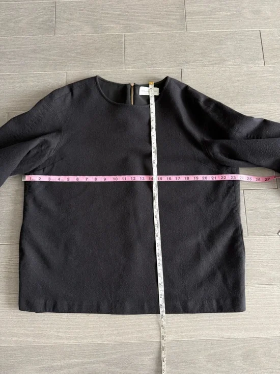 ARITZIA Babaton 1-01 Palermo Wool Cashmere Top Black Oversized Minimalist Blouse - Picture 11 of 11